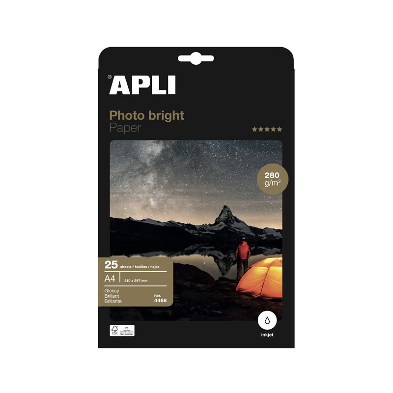 APLI fotopapier A4 240g/m² hoogglans voor inkjetprinters