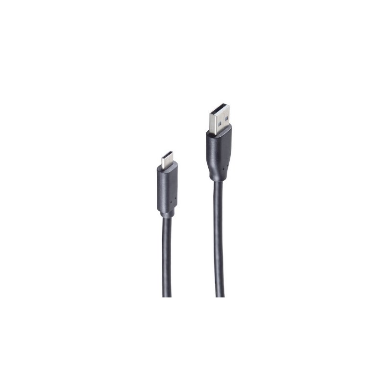 shiverpeaks USB 2.0 kabel USB-C naar USB-A 1,8m zwart