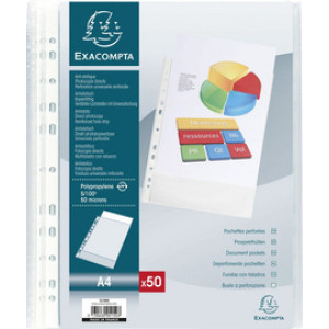 EXACOMPTA documenthoezen A4 transparant gestructureerd