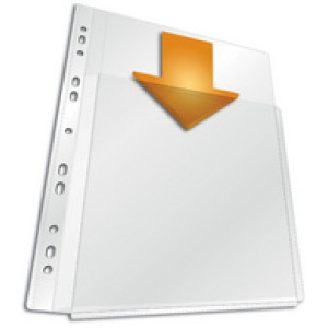 DURABLE insteekhoezen A4 transparant met versterkte gaatjes, 5 stuks