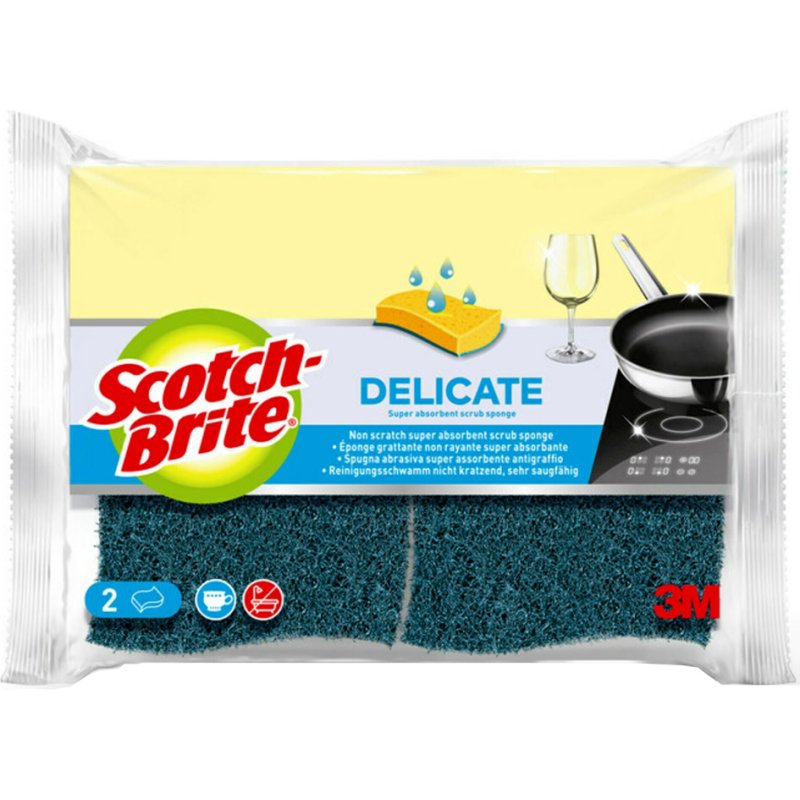 Scotch-Brite natuurvezel schoonmaakspons delicaat