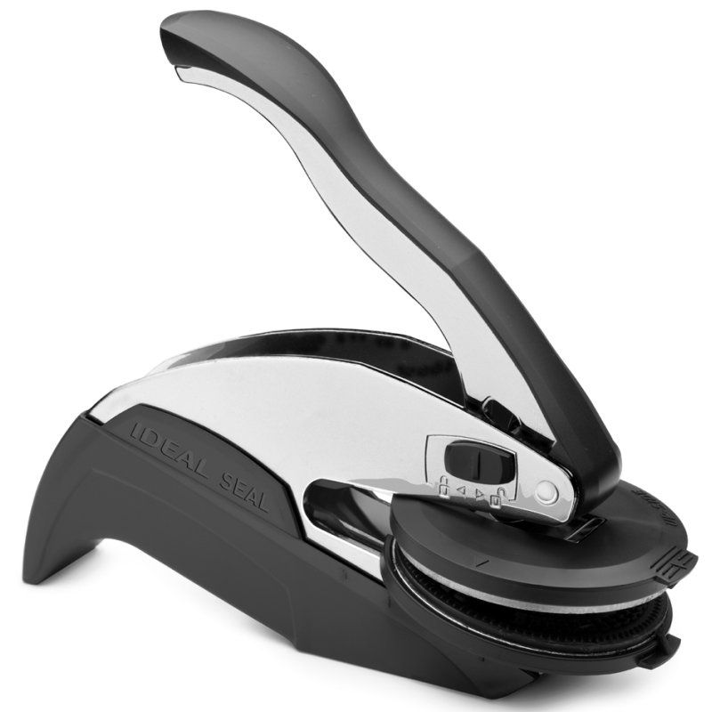 Troffelstempel 'IDEAAL', verchroomd, 50 x 24 mm, aanpasbaar.