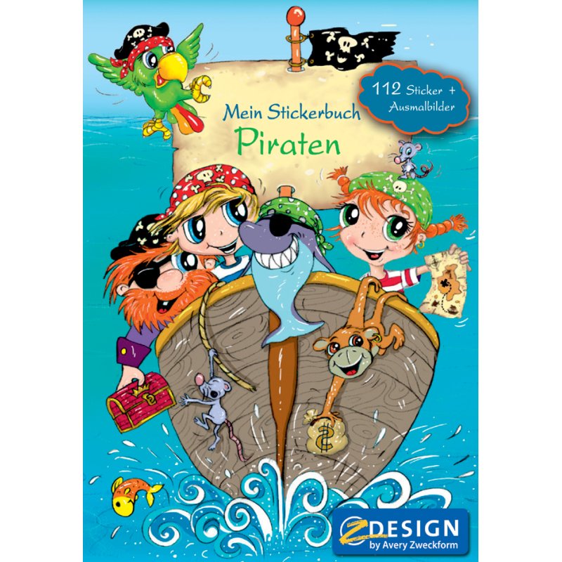 Krassspeelboek, formaat A5, piratenthema