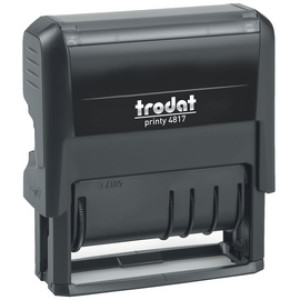 Trodat formulestempel Printy 4817A, zelfinkleurend, zwart, met datumstempel