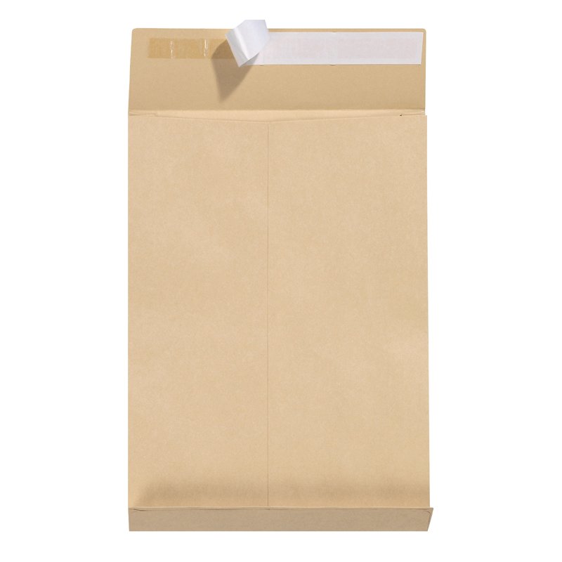 Herlitz plooibare verzendmap B4, met plakstrip, bruin