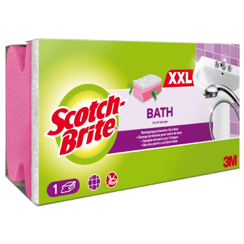Scotch-Brite zachte schuurspons roze/wit