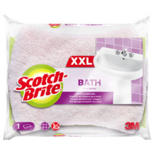 Scotch-Brite Reinigingsspons Bath XXL roze/wit