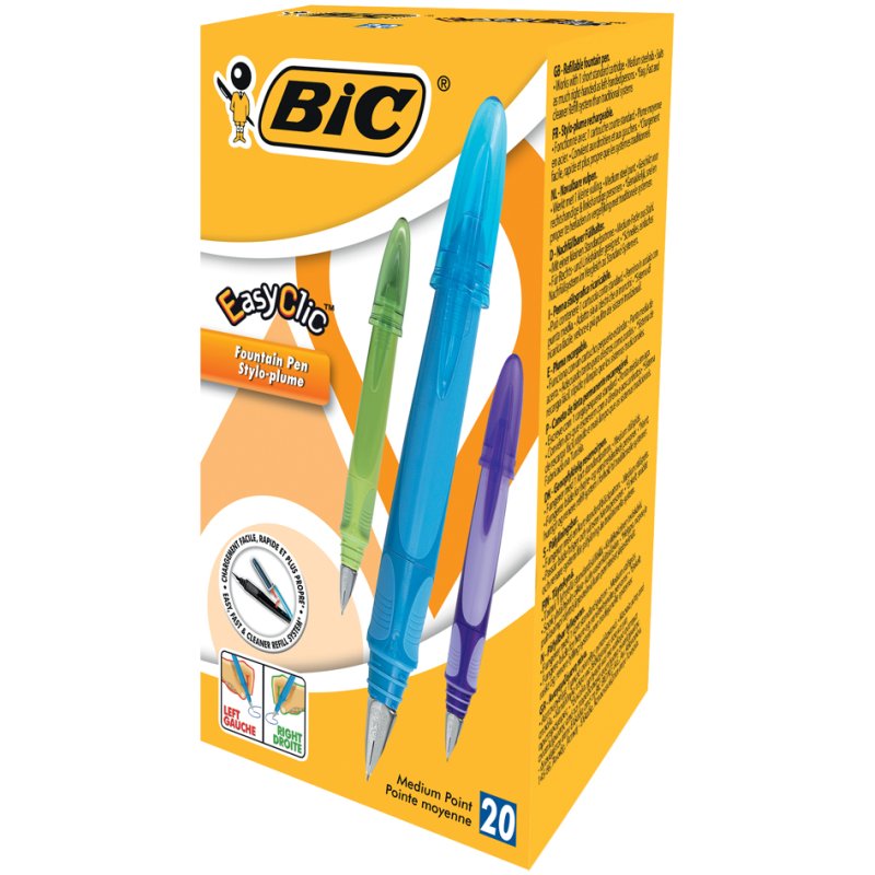 BIC vulpen Easy Clic medium punt, 20 stuks box