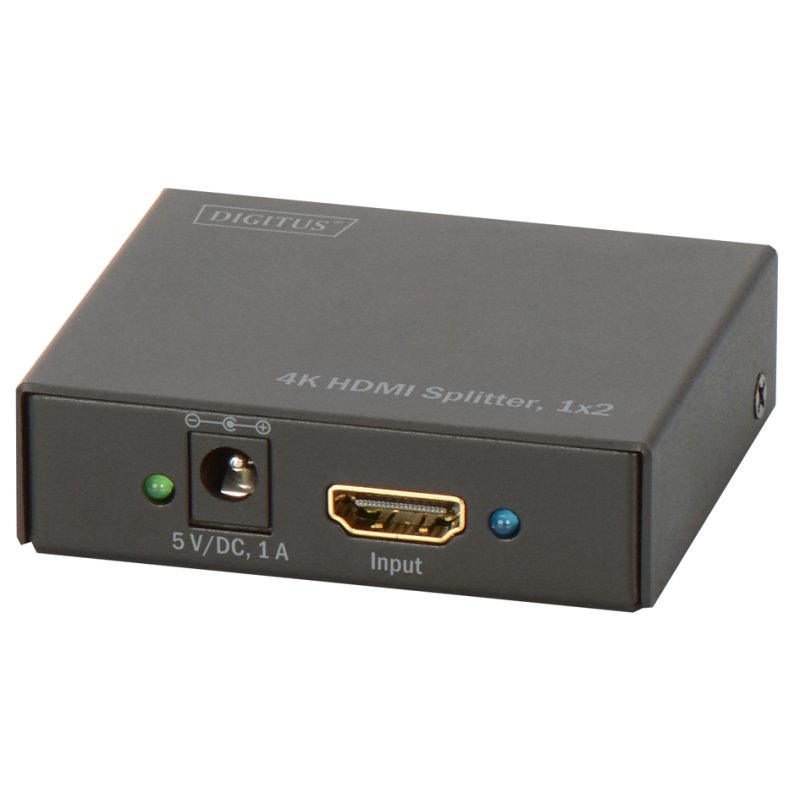 DIGITUS HDMI Splitter 4K, 2-poorts, zwart