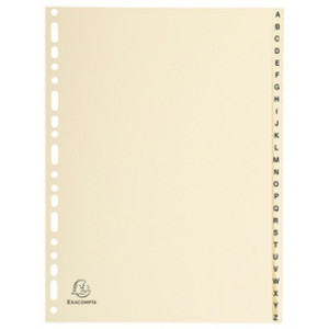 EXACOMPTA Kartonnen tabbladen A-Z, A4, 20-delig