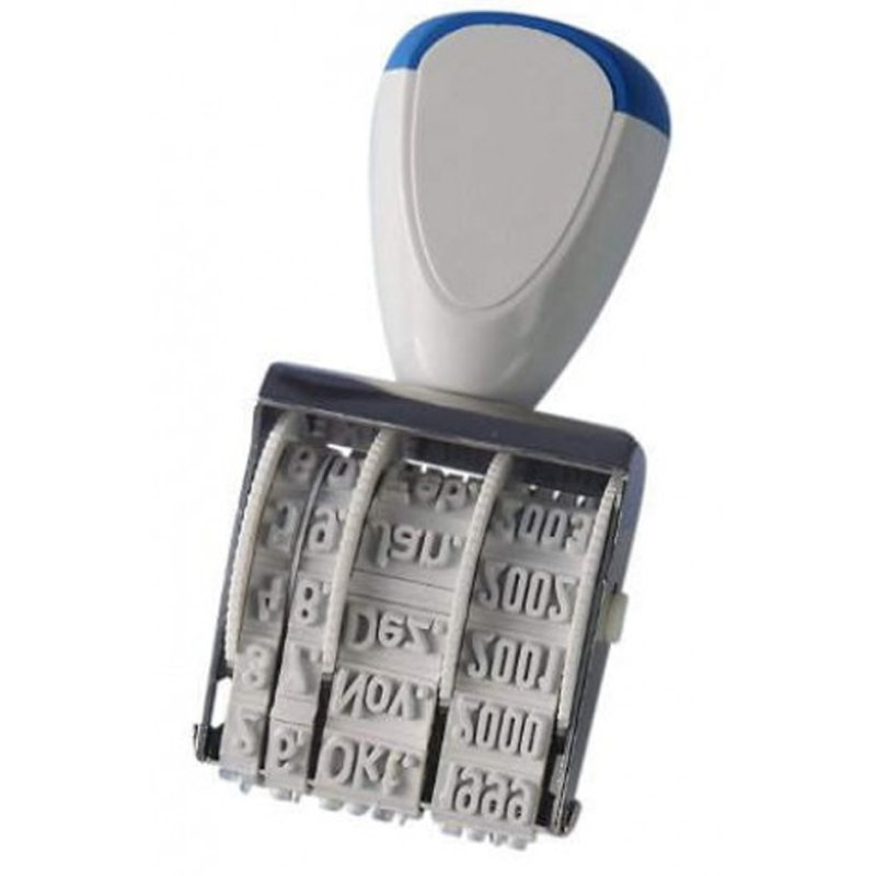 Datumstempel, afdrukformaat: 4 x 26 mm, blauw