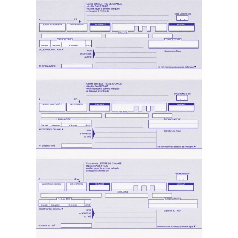 ELVE genormaliseerde rekeningformulieren, 3 per blad
