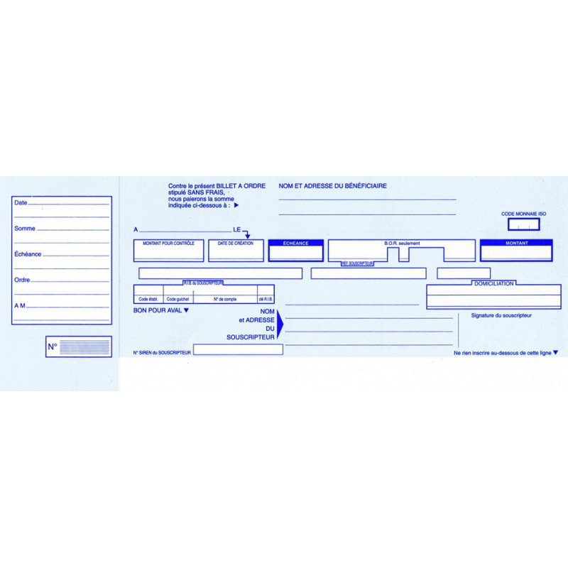 Orderboekje 'Wisselorders', 102 x 270 mm