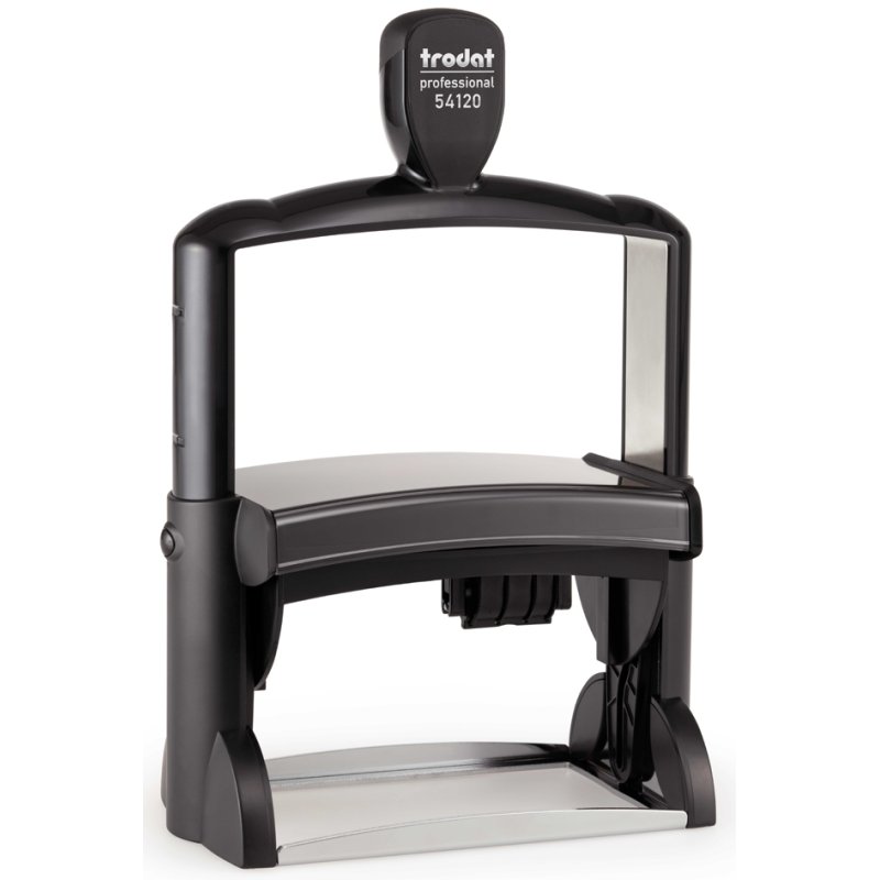 Professionele datumstempel links, zwart