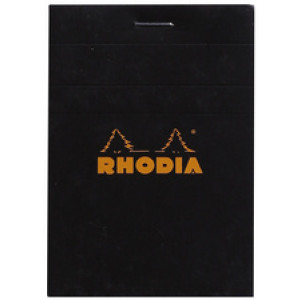 RHODIA Notitieblok No. 11, A7, geruit, zwart