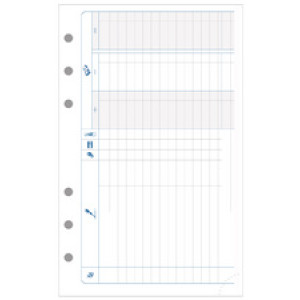 Navulling voor agenda Exatime 17, geruit 5 x 5 blad