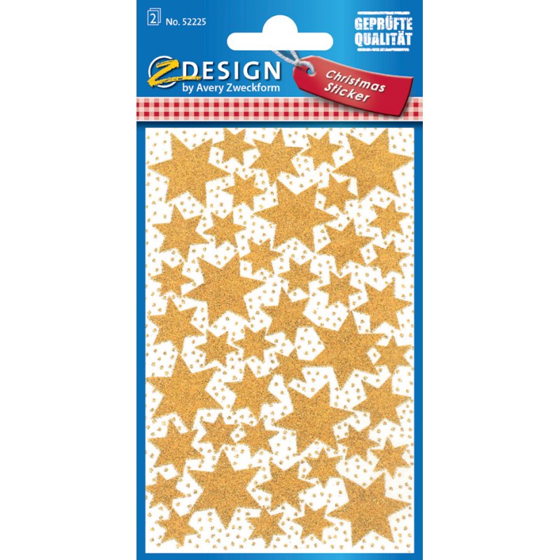 Avery design kerststerren-stickers goud