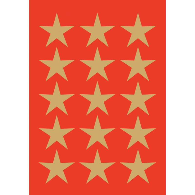 Gouden ster-stickers 33 mm, feestdecoratie