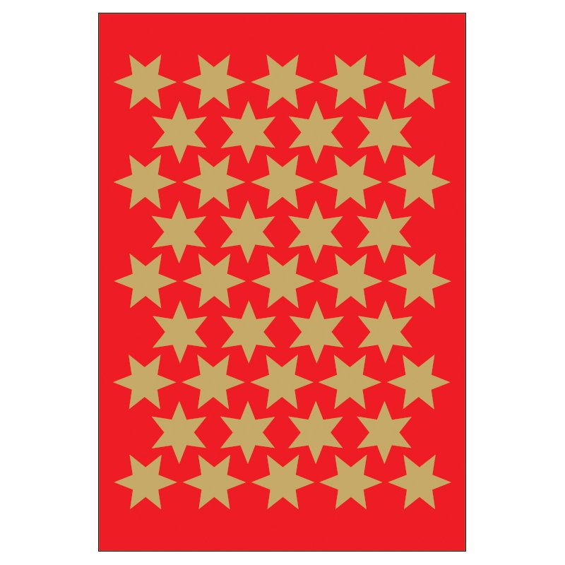 Gouden ster-stickers 33 mm, feestdecoratie