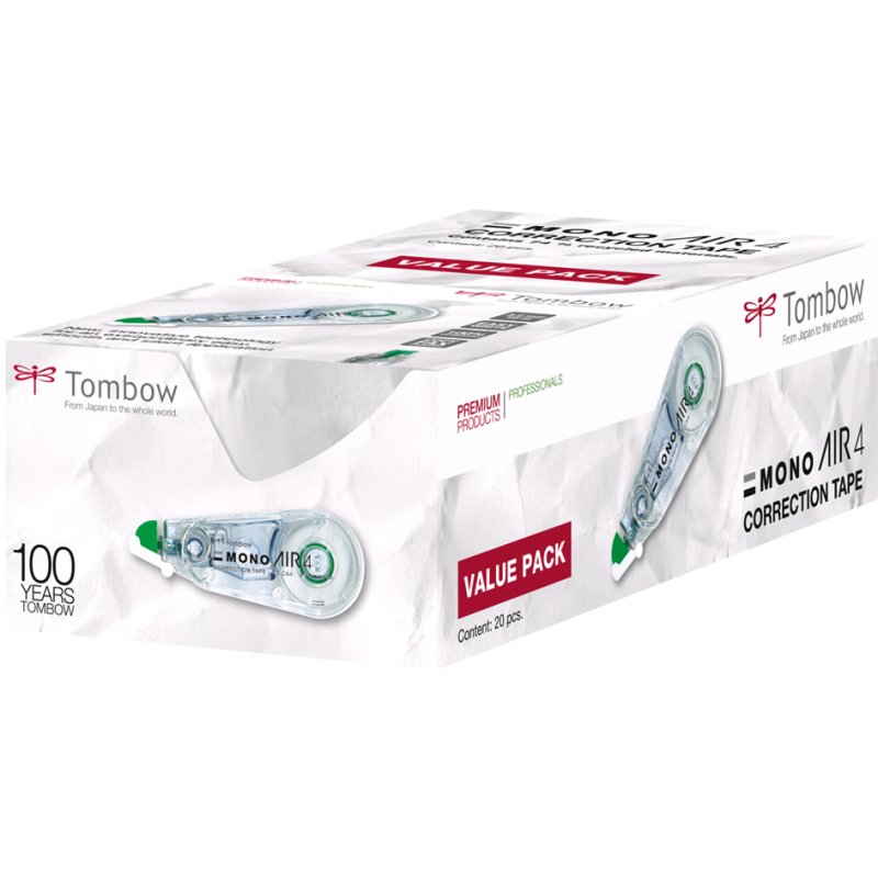 Tombow correctieroller MONO air 4, 20 stuks display