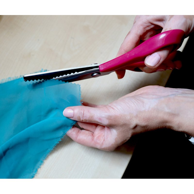 Contourvolgschaar met gekartelde snede, lengte: 21 cm