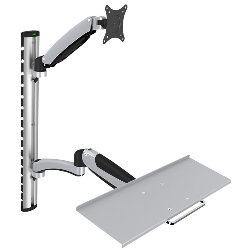 DIGITUS monitorarm met toetsenbordhouder voor 27 inch schermen