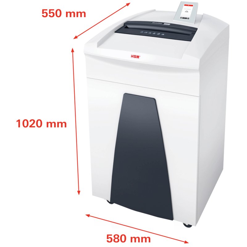 HSM papierversnipperaar SECURIO P40i, 4,5x30 mm snit, 145 liter opvang, wit
