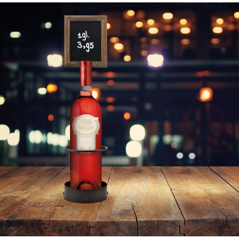 Securit flessenhouder met krijtbord voor 1 fles