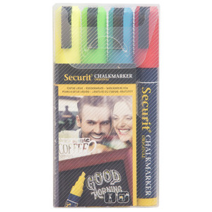 Securit krijtmarkers origineel medium - 4 stuks wit