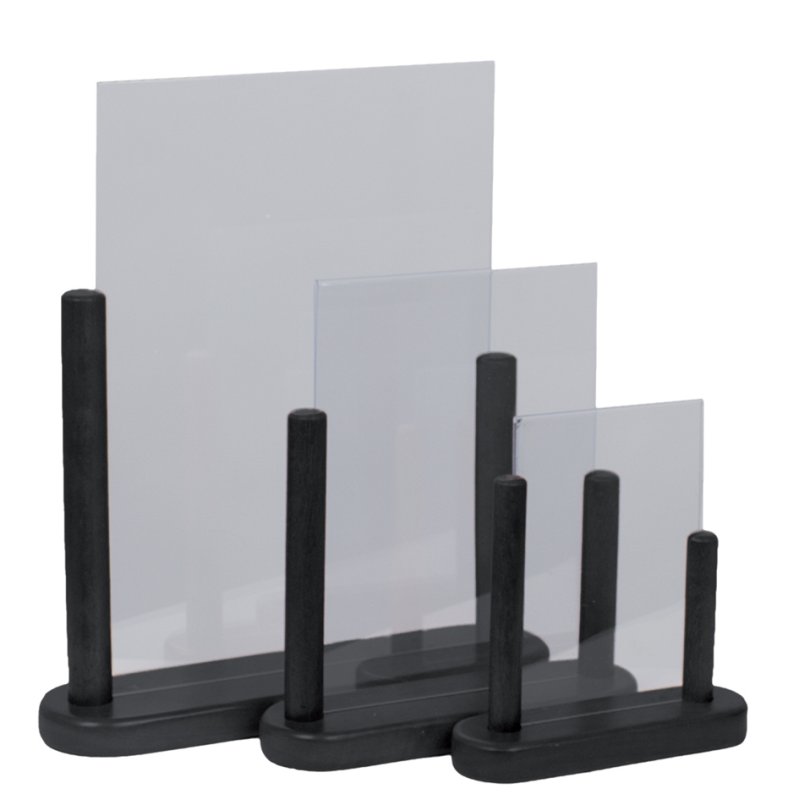 Securit tafelstandaard TABLE acryl DIN A6 teak