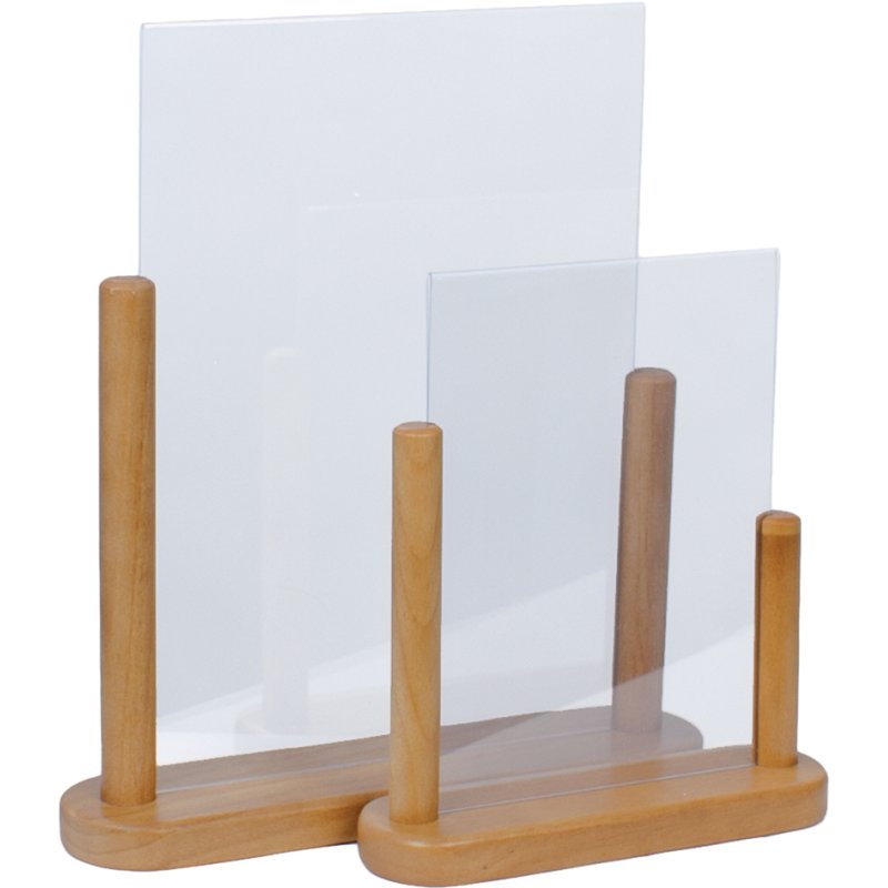 Securit tafelstandaard TABLE acryl DIN A6 teak
