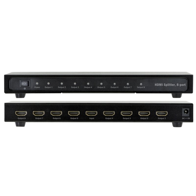 DIGITUS HDMI Video Splitter 8-poorts met metalen behuizing
