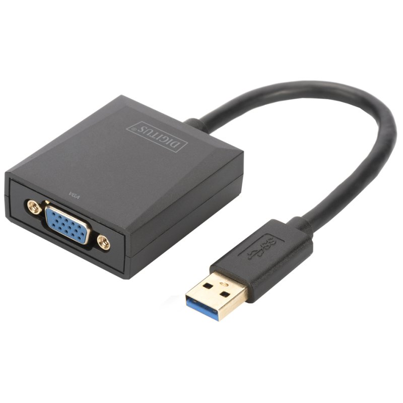 USB 3.0 Videoadapter - USB naar VGA, zwart