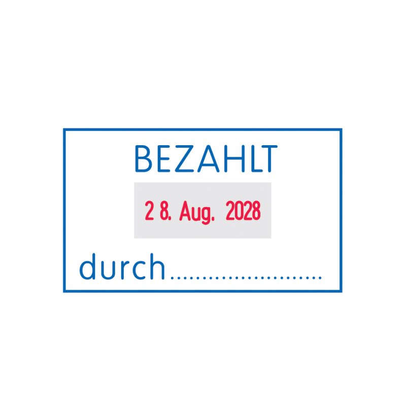 trodat datumstempel Professional 4.0 5460/L, EINGEGANGEN, blauw/rood, 54 x 31 mm