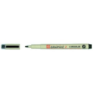 SAKURA grafiekstift PIGMA GRAPHIC 2, zwart, 2,0 mm, permanente inkt