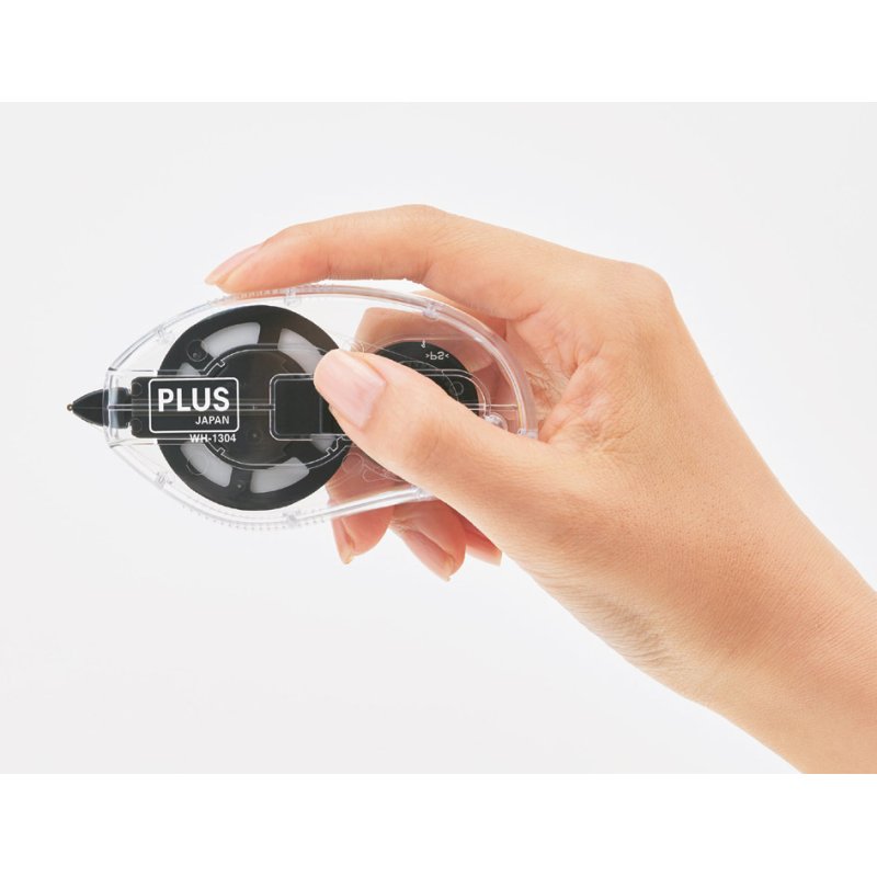 PLUS JAPAN correctieroller wegwerp 4,2 mm x 20 m zwart