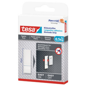 Tesa Powerstrips kleefstrips voor behang/pleisterwerk, transparant
