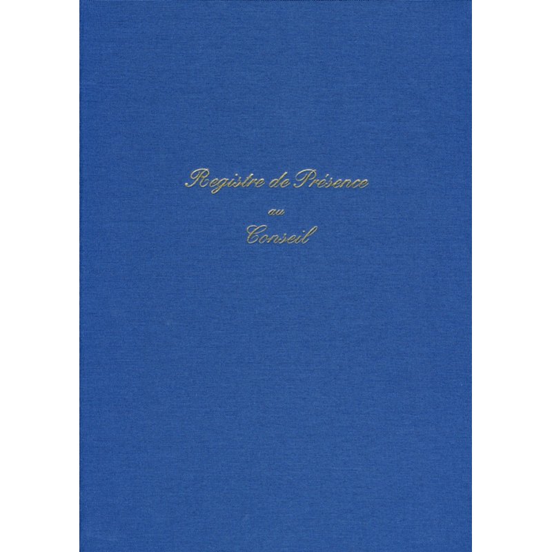 Aanwezigheidsregister voor de raad, 104 pagina's, 297 x 210 mm