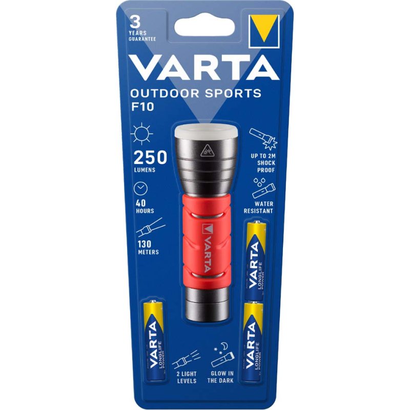 VARTA LED zaklamp Outdoor Sports F10, 3 AAA batterijen