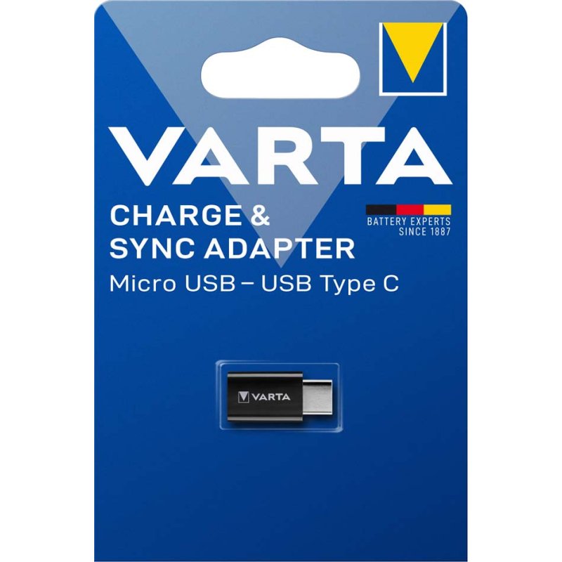 VARTA Charge & Sync adapter - Micro USB naar USB-C