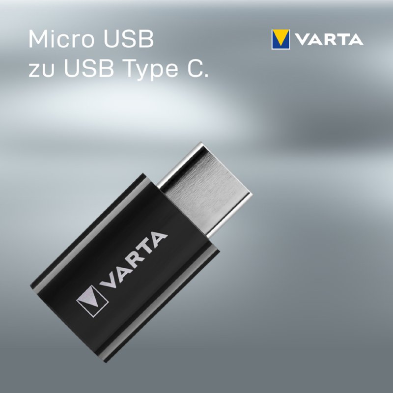 VARTA Charge & Sync adapter - Micro USB naar USB-C
