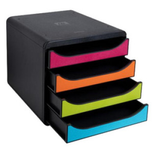 EXACOMPTA ladekast BIG-BOX 4 laden harlekin