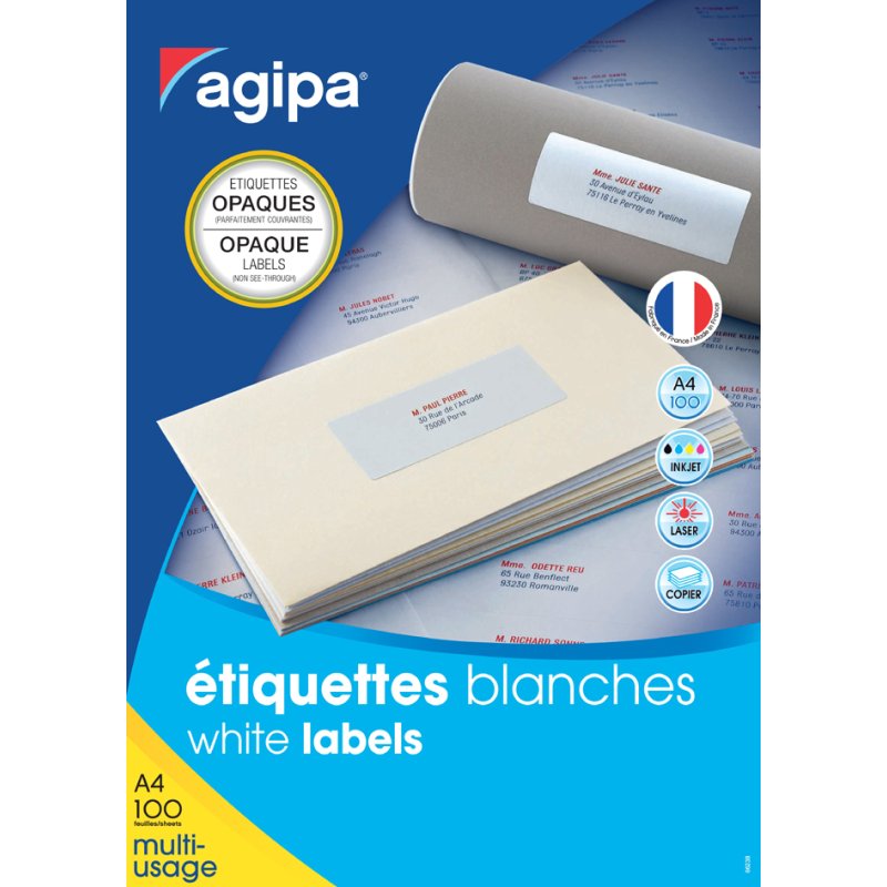 Agipa Ondoorzichtige Verzendlabels, 199,6 x 143,5 mm