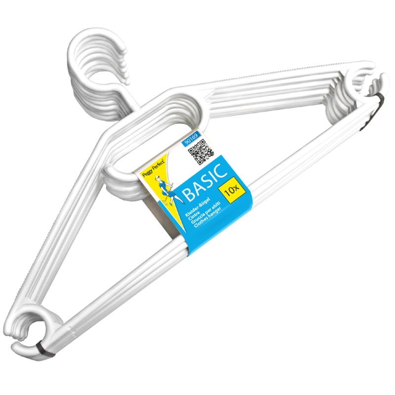 Peggy Perfect plastic kledinghangers met brug