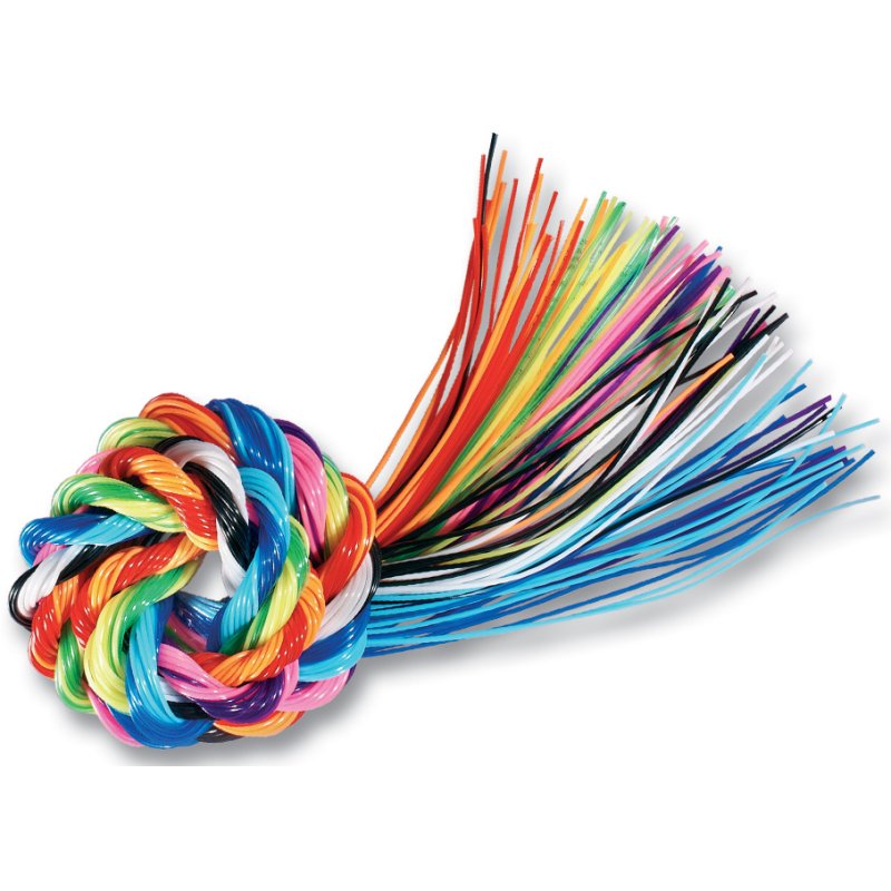 Gekleurde vlecht-/wafelkoord, 1,8 mm x 1 m