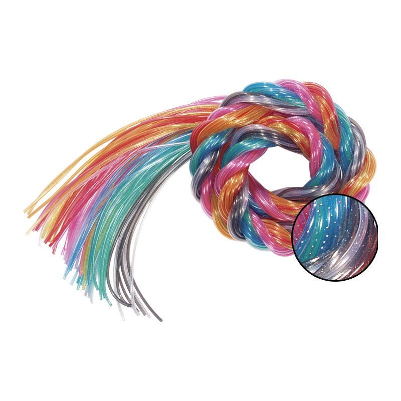 Gekleurde vlecht-/wafelkoord, 1,8 mm x 1 m