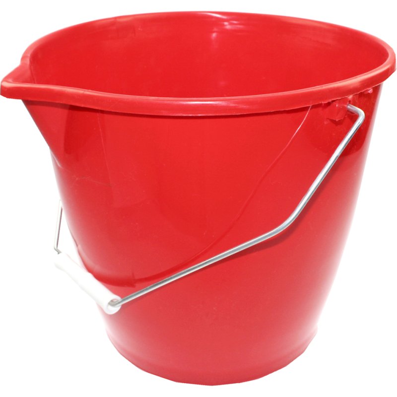Peggy Perfect schoonmaakemmer met stalen beugel, 12 liter, rood