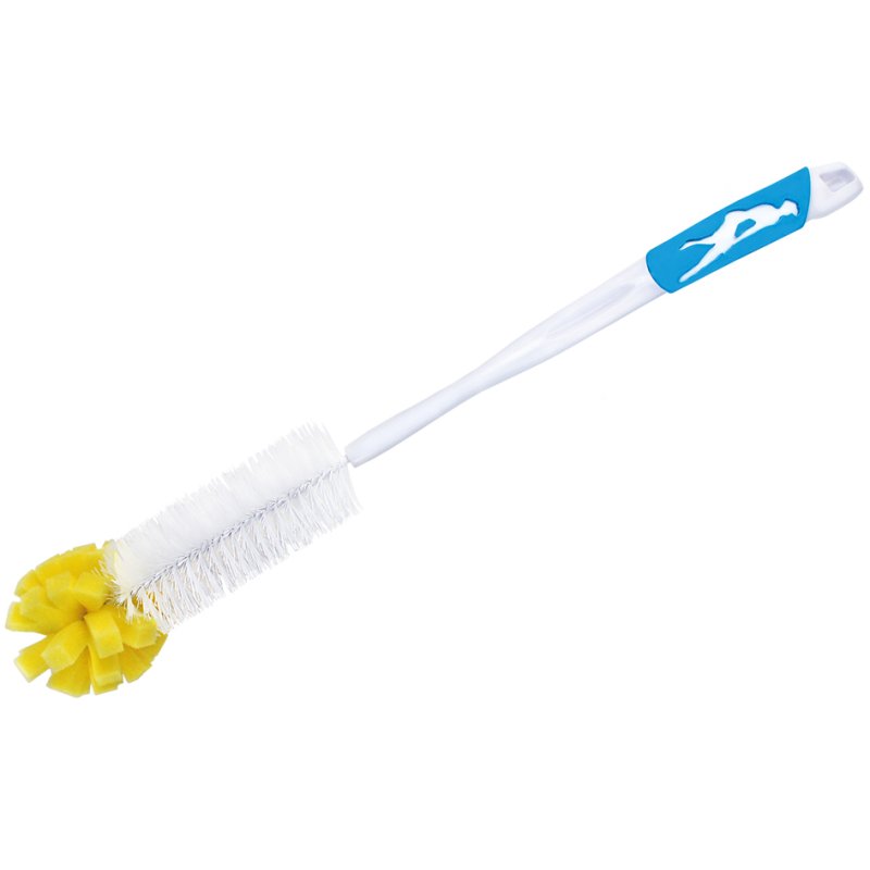 Peggy Perfect flessenborstel met spons, zachte grip