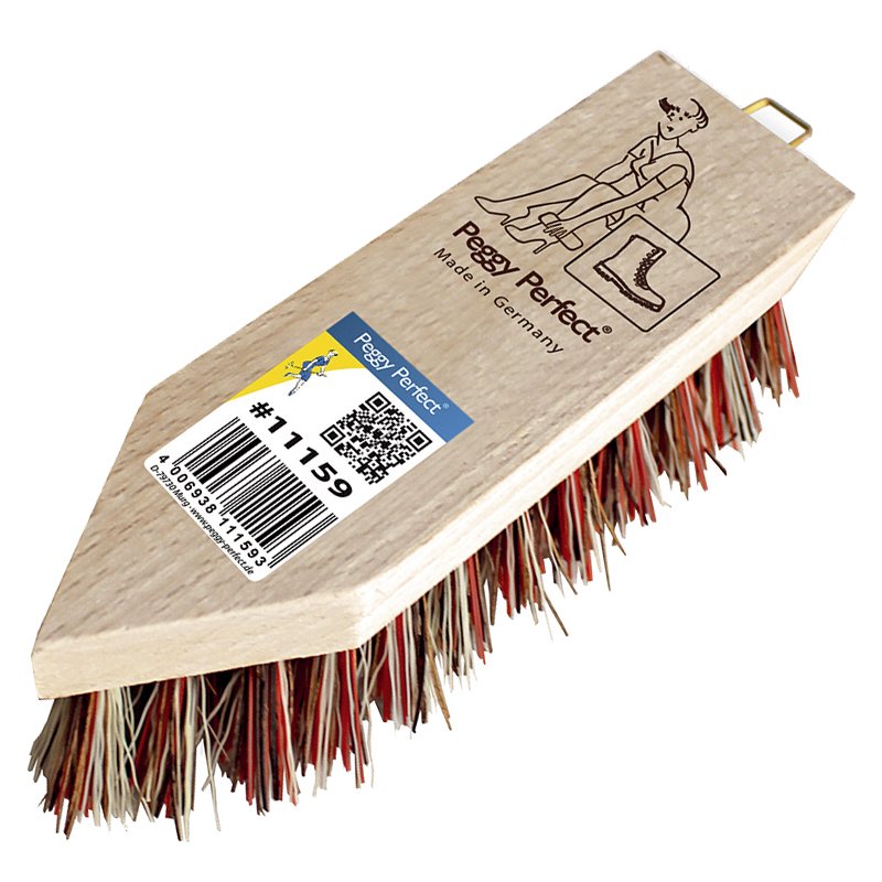 Peggy Perfect schoenborstel met houten handvat