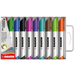 Kores whiteboard markers K MARKER XW1, ronde punt, etui van 10 stuks